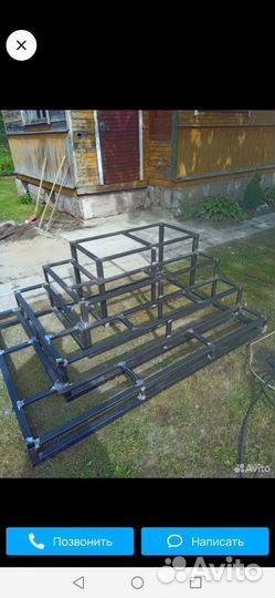 Лестница на металлокаркасе