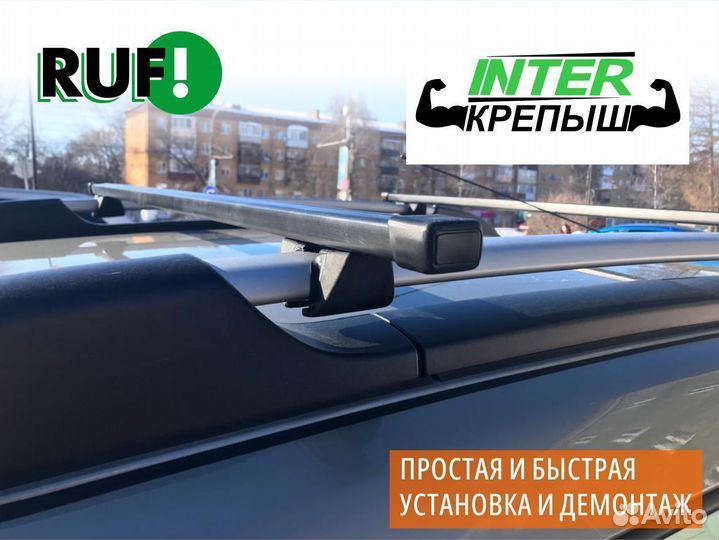 Багажник на рейлинги Toyota inter Крепыш Квадрат