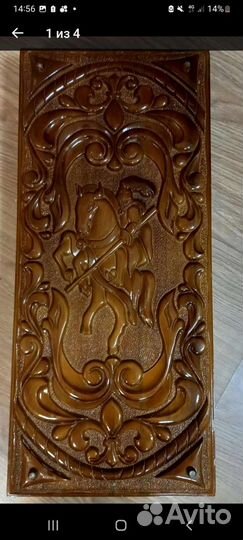 Нарды ручной работы со стеклом