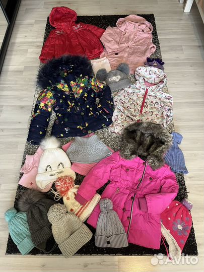 Куртки шапки для девочки 110 116