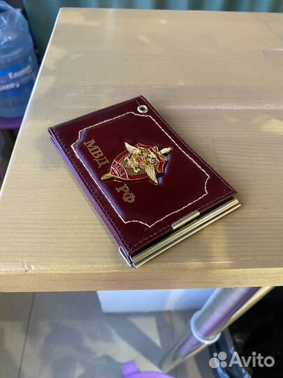 Обложка с кошельком мвд, бордовая