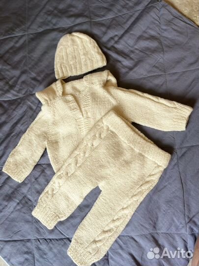 Вязаный костюм детский ручная работа