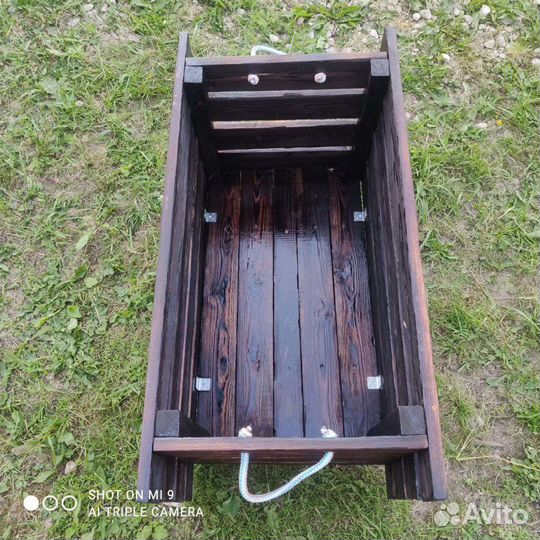 Деревянный ящик для хранения игрушек