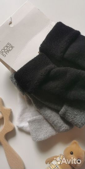 Новые махровые носки h&m 13/15,16/18,22/24