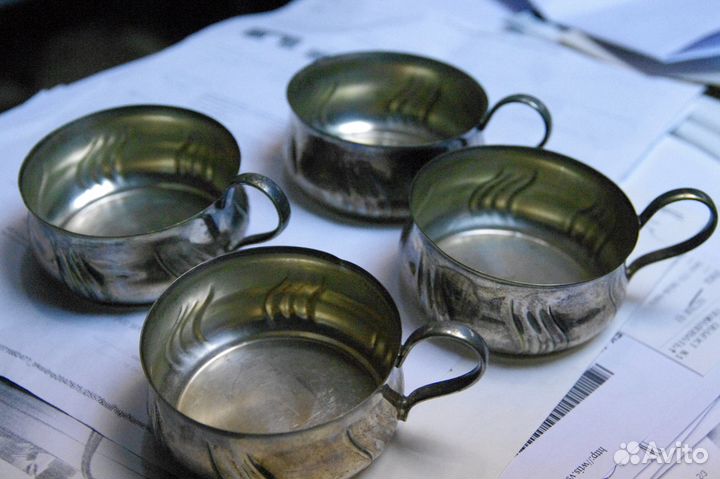 Старинные подстаканники разные