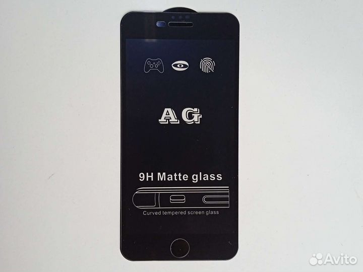 Матовое стекло на iPhone 6/7/8 Plus Чёрное