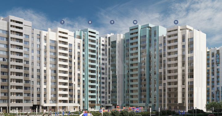 2-к. квартира, 59 м², 10/14 эт.