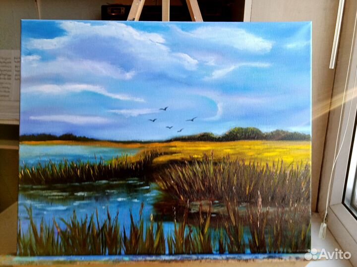 Картина маслом на холсте пейзаж