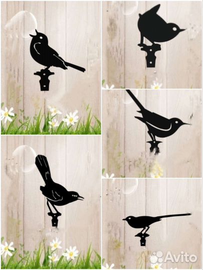 Садовые фигуры из металла птицы