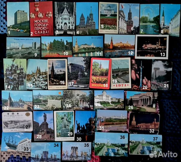 Календарики: Москва, Ленинград, Минск