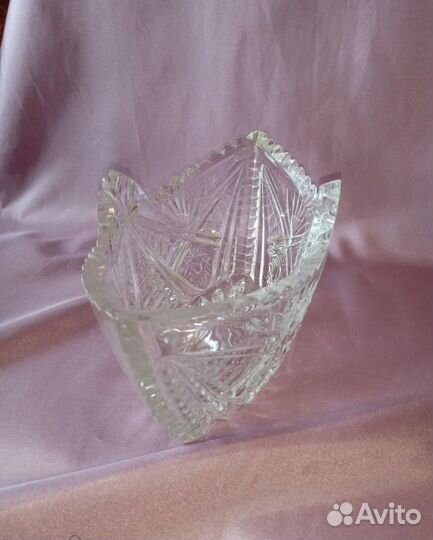 Хрустальная Ваза Салатник Ладья СССР