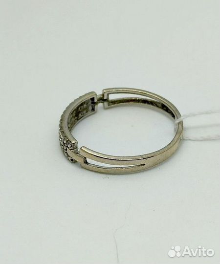 Золотое кольцо с фианитом 17р