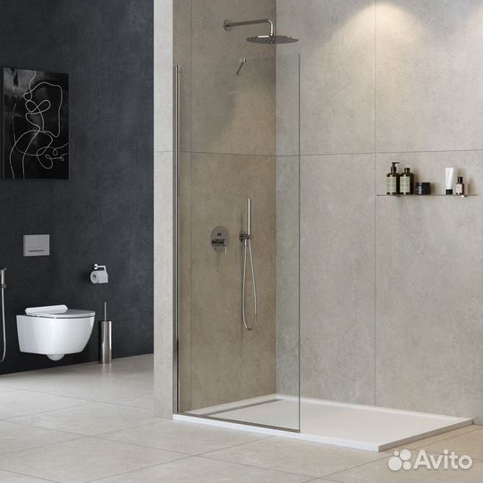 Душ. Стенка Cezares 110 Chrome liberta-l-1-tb-110