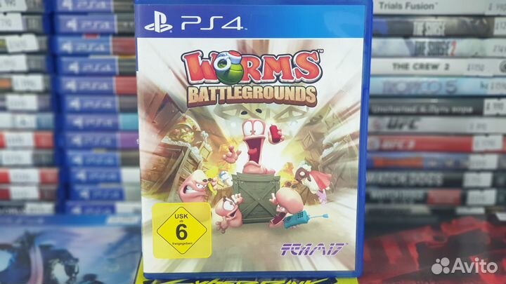 Диск PS4 Worms Червячки Battlegrounds