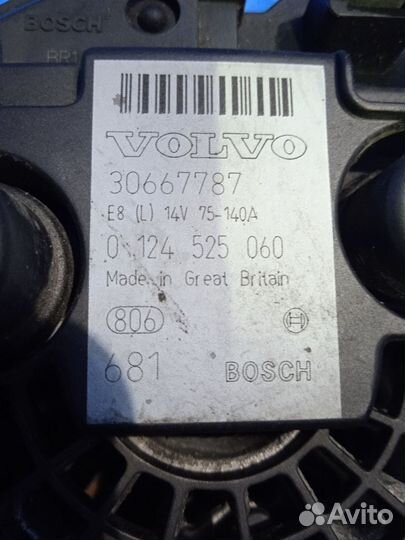 Б/У Б/У Генератор Volvo XC90 2002-2015 30667787