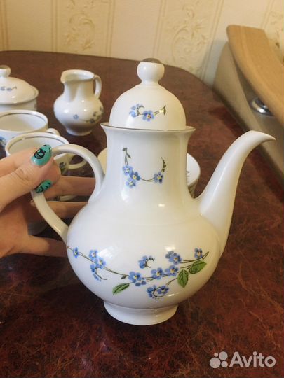 Кофейный сервиз jlmenau ГДР фарфор