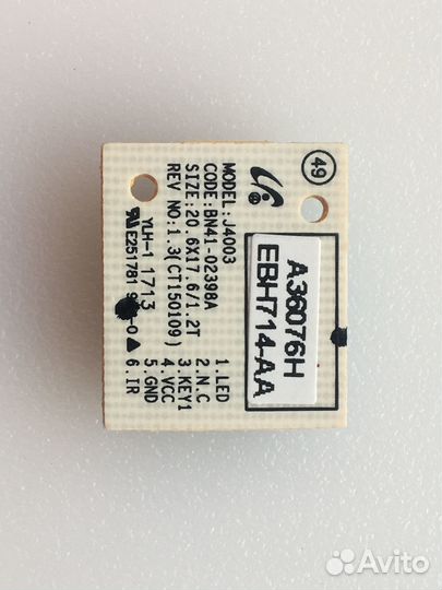 Ик-приемник J4003 BN41-02398A samsung UE40J5200AU