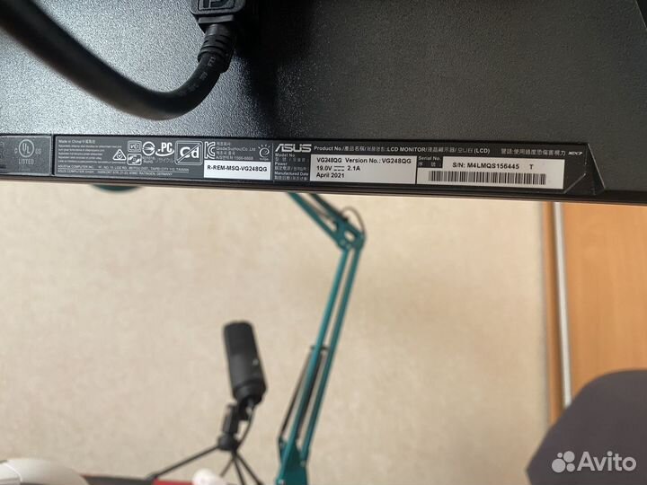 Монитор asus VG248QG 165гц
