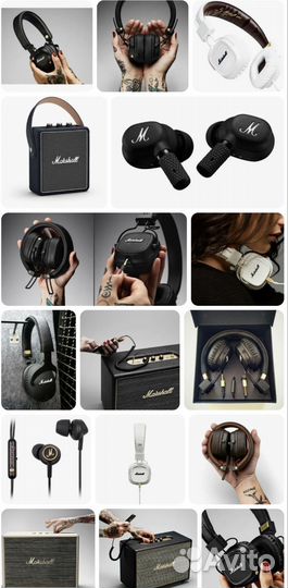 Marshall, беспроводные наушники,акустика