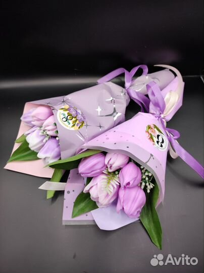 Букет тюльпанов из мыла