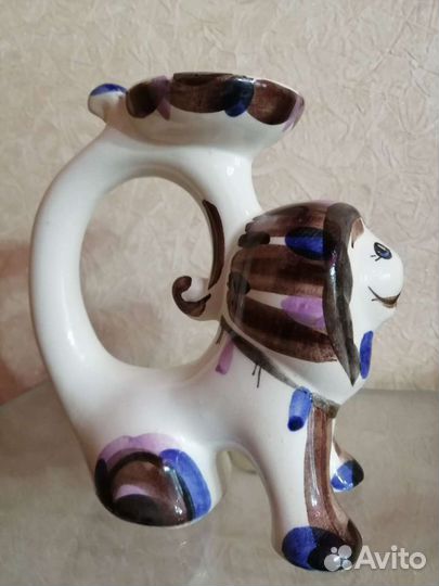 Подсвечник Лев зик Конаково СССР