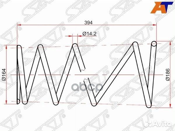 Комплект пружин 2шт передние toyota RAV4 00- 4W