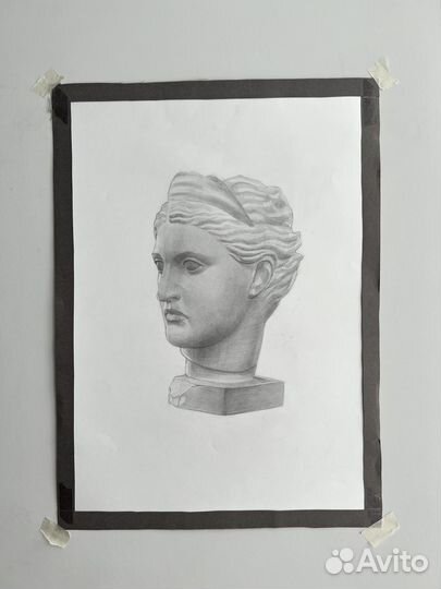 Рисунок аквдкмический рисунок гипсовых фигур А2