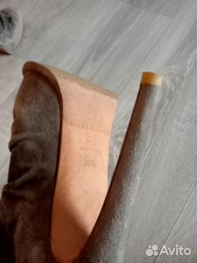 Ботильоны натуральная замша оригинал на шпильке