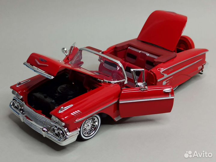 Chevrolet Impala 1958 Red 1:24 MotorMax