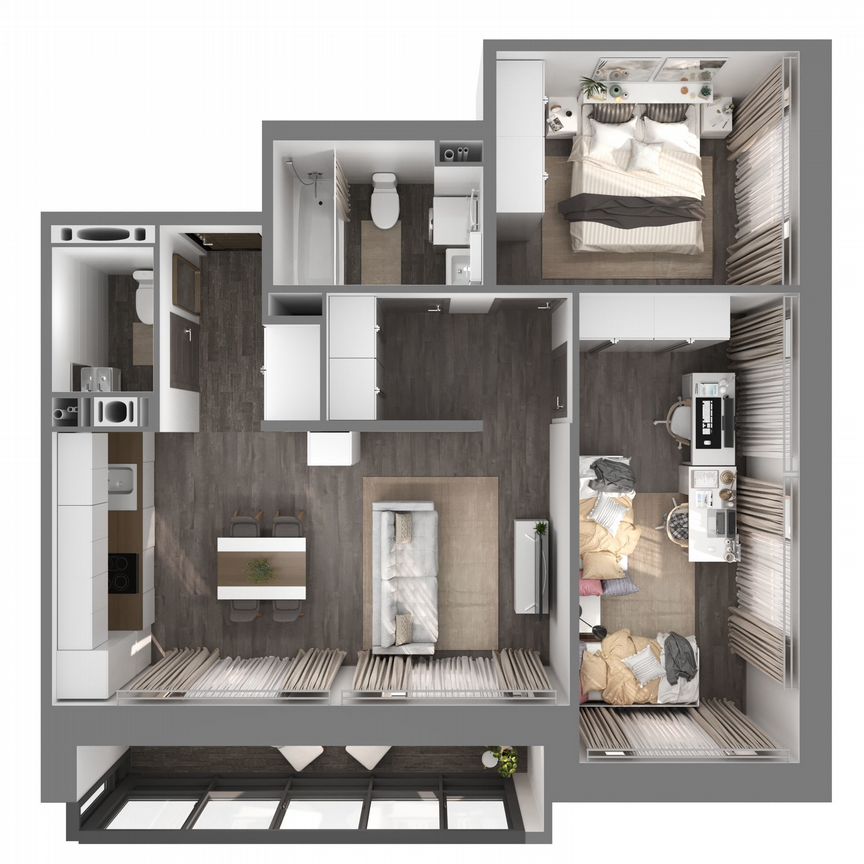2-к. квартира, 62,5 м², 8/23 эт.