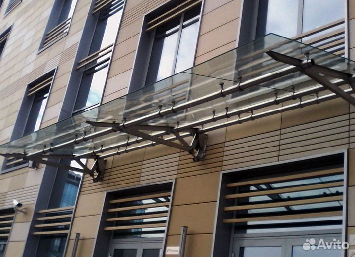 Стеклянные козырьки