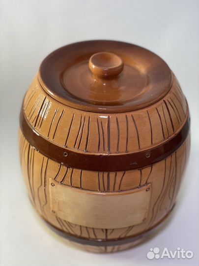Горшок бочка керамическая для меда
