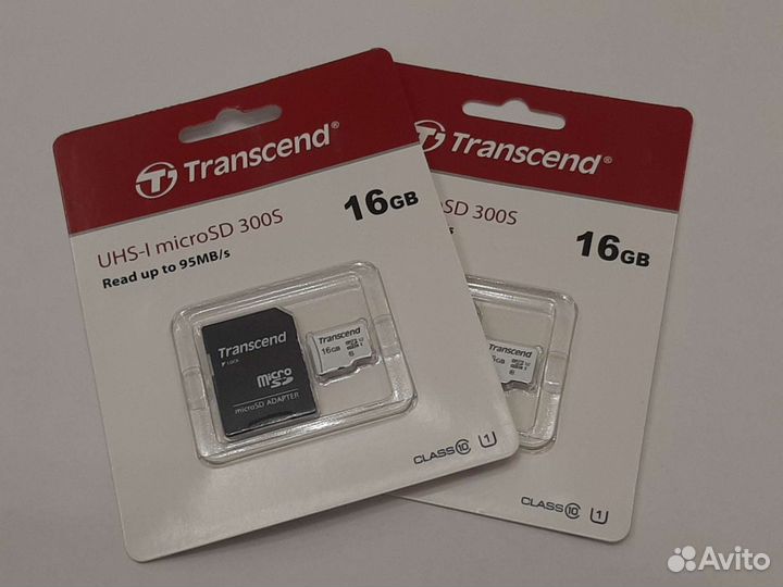 Карта памяти MicroSD 16GB Transcend