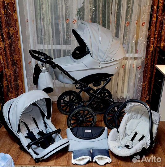 Коляска riko basic 3 в 1 экокожа