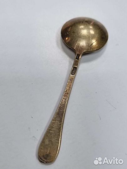 Серебро Ложка для соли. 875 проба. Звезда