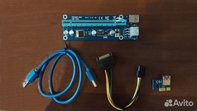 Райзер PCI-Express 1x - 16x riser pci-e