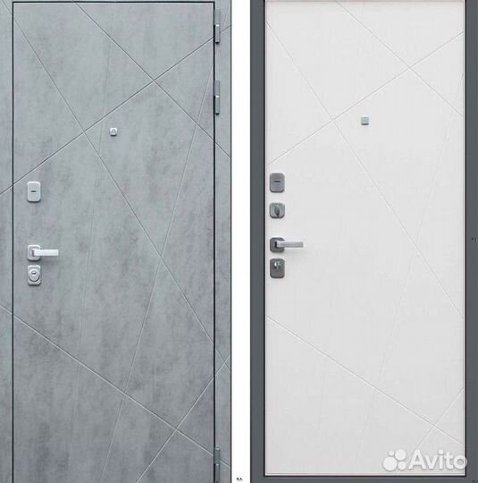 Дверь входная Бетон тёмный металлическая