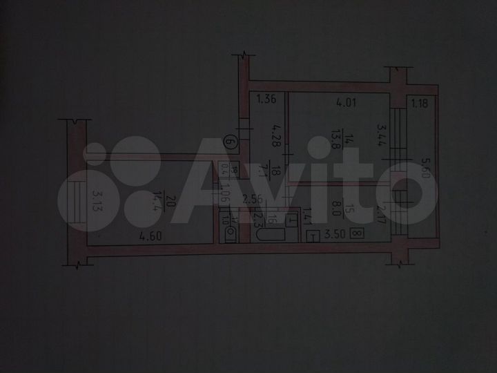 2-к. квартира, 47 м², 2/2 эт.