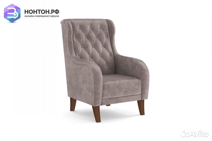 Кресло Амарант серо-коричневое