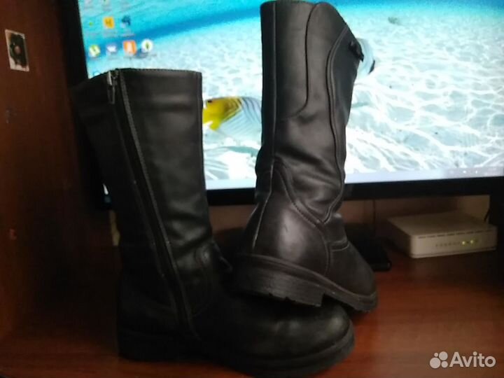 Сапоги зимние натуральный мех Юничел на девочку