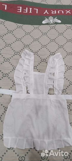 Белый школьный фартук