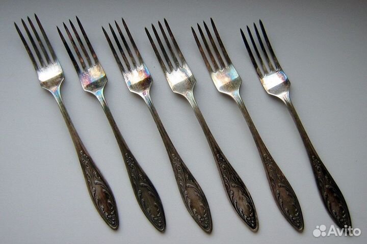 Мельхиоровые ложки вилки ножи СССР