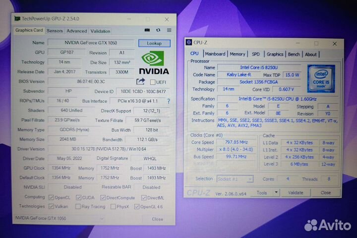 Игровой Ноутбук HP (i5/16GB/GTX 1050/SSD+HDD)
