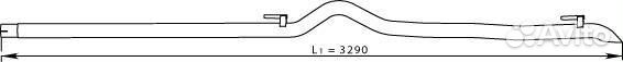 DIN74617 труба глушителя конечная L3300мм VW