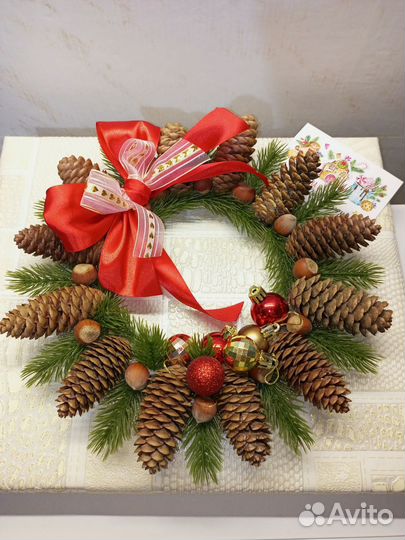 Рождественский венок ручной работы