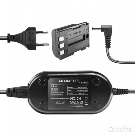 ACK-DC20 питание от сети 220в для Canon 350D, 400D