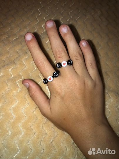 Парные колечки из бисера