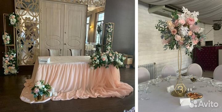 Украшение зала на свадьбу. Оформление. Декор