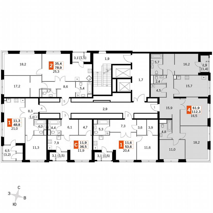 4-к. квартира, 112,3 м², 19/19 эт.