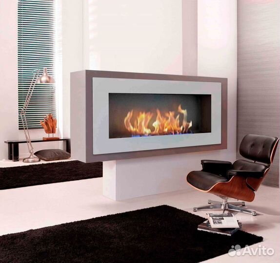 Биокамин ZeFire Elliot 1500 с белой рамкой
